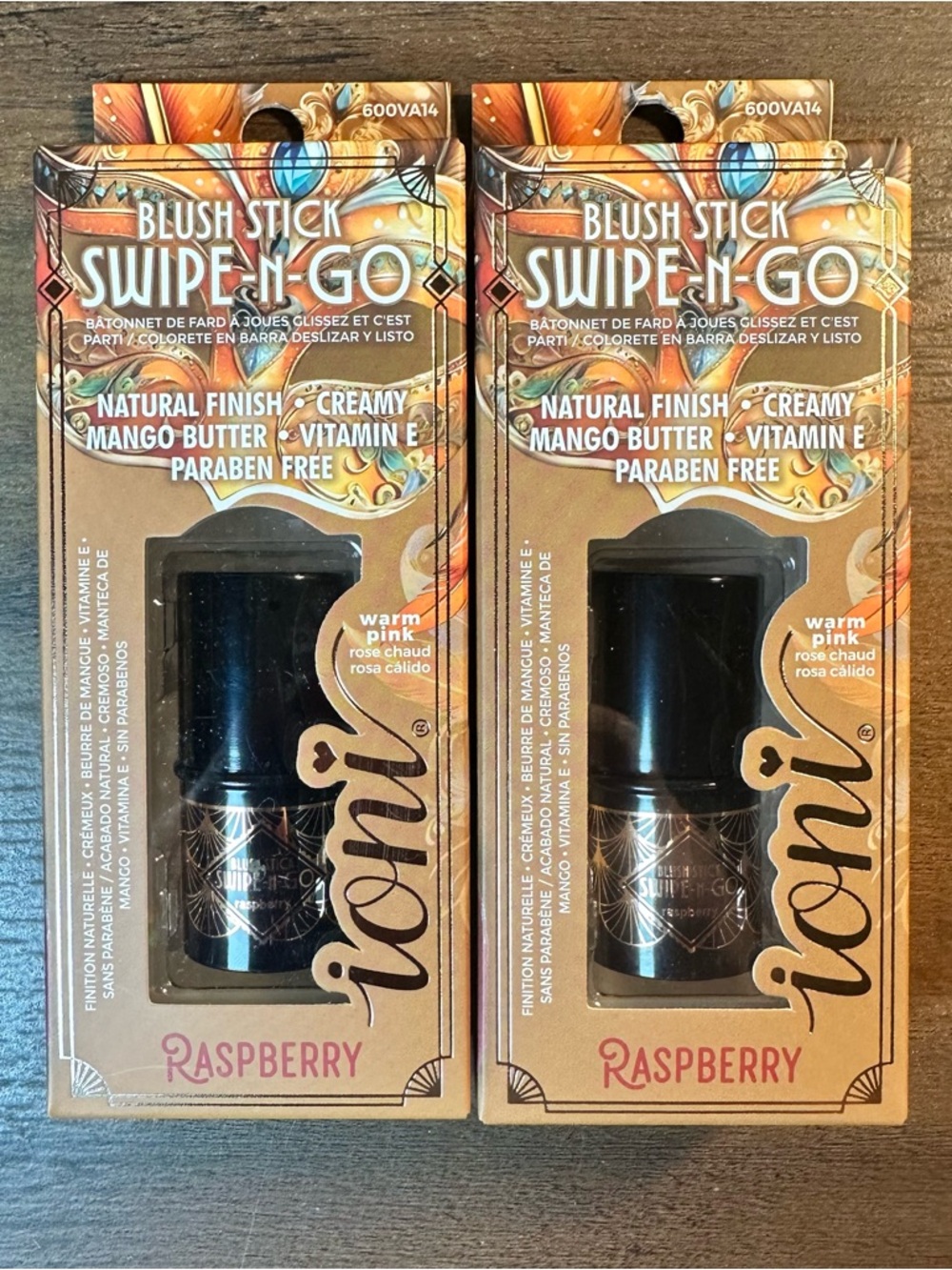 2 Ioni Veil Of Allure Swipe-N-Go Blush Stick Raspberry (Warm Pink)Natural Finish